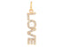 14k Solid Gold & Diamond Love Charm, (14K-DCH-822)